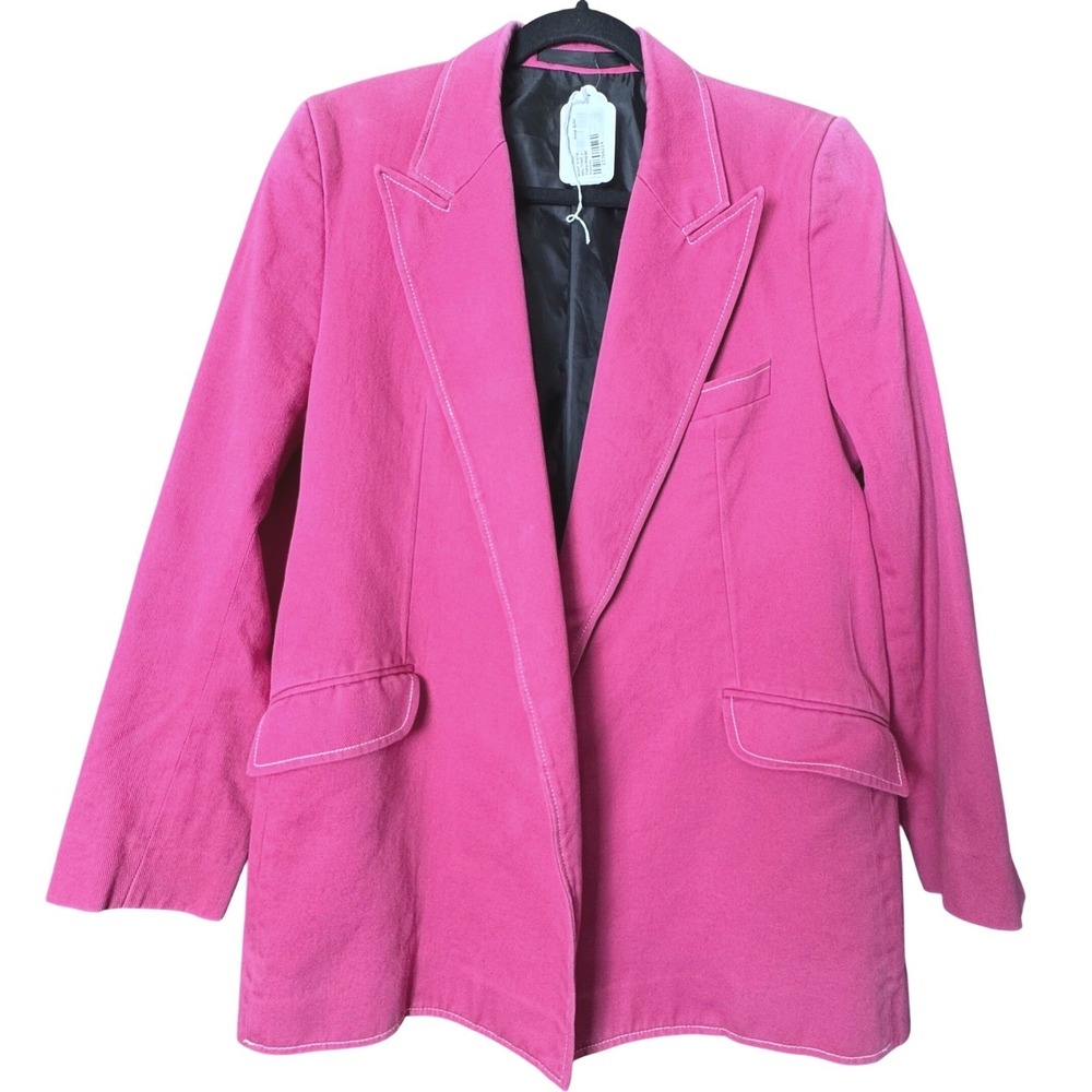 Thebe Magugu Pink Oversizd Blazer Cotton Jacket Womens L Professional Career